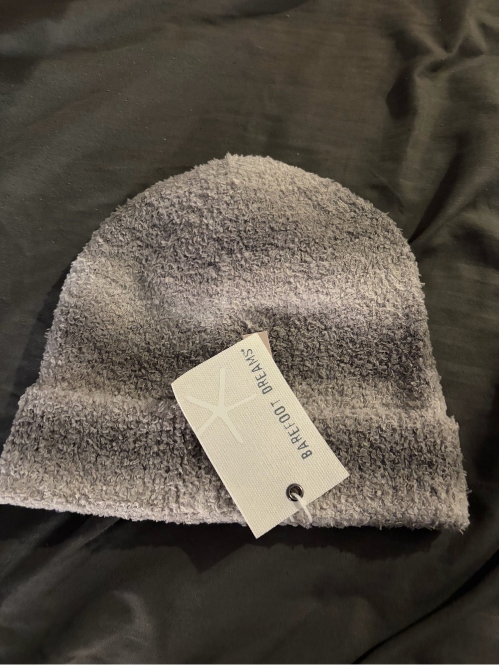 Barefoot Dreams Heather Gray Plush Beanie